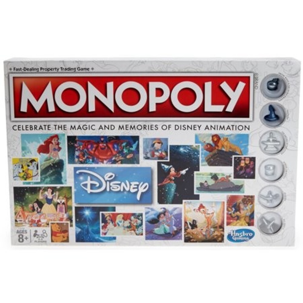 Hasbro HSBC2116 Walt Disney Animation Monopoly Game | Disney Monopoly